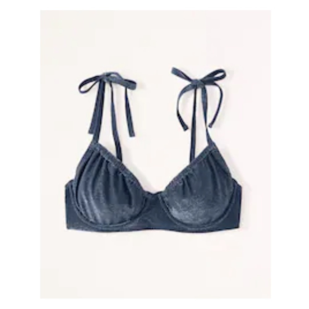 Abercrombie & Fitch Shimmer Tie Strap Underwire Bikini Top